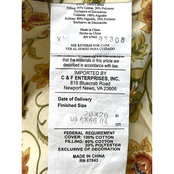 Single C&F HOME 20"x26" Standard Quilted PILLOW SHAM Crispin Patchwork Orange - Picture 3 of 4